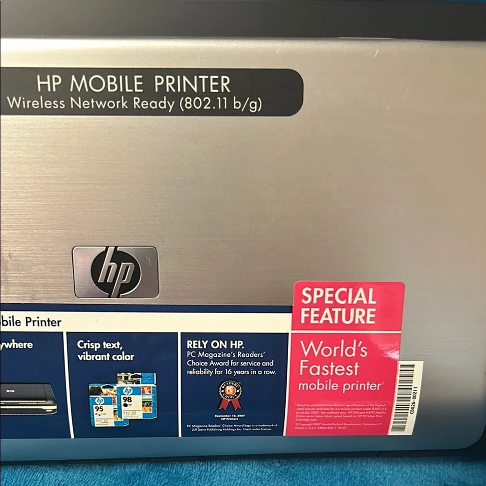 HP Mobile Printer - Silver and Black